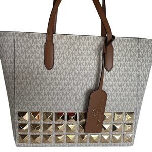 Brand New Michael Kors Designer Purse Tote Satchel w/ Gold Accents and Spurs
